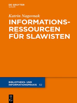 cover image of Informationsressourcen für Slawisten